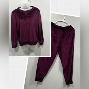 HONEY DEE women’s Plush Purple Lounge 2pcs Set/size M